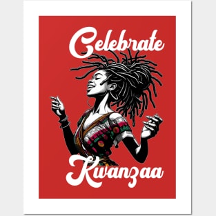 Celebrate Kwanzaa African Woman Posters and Art